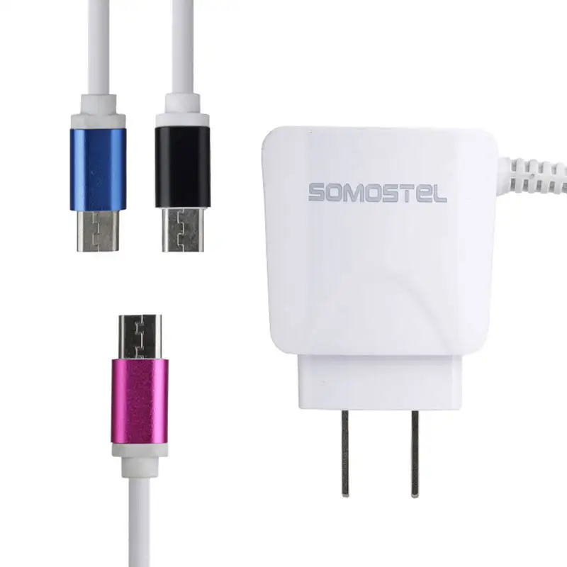 SOMOSTEL 2.1A Cargador Rapido A13 mobile phone charger with usb data cable cargadores para celulares con cable