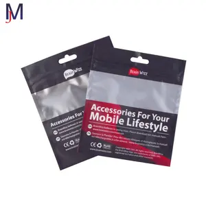 Venta al por mayor de tres lados sellado de bolsas de plástico de embalaje de impresión personalizada para teléfono móvil accesorio bolsas de embalaje