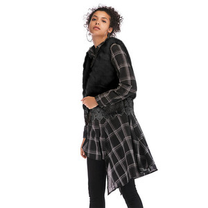 OEM ODM Personnalisé De Luxe Hiver Femmes Manteau Court Gilet En <span class=keywords><strong>Fausse</strong></span> <span class=keywords><strong>Fourrure</strong></span> Sans Manches Recadrée Vestes Pour Dames - Product Image 5