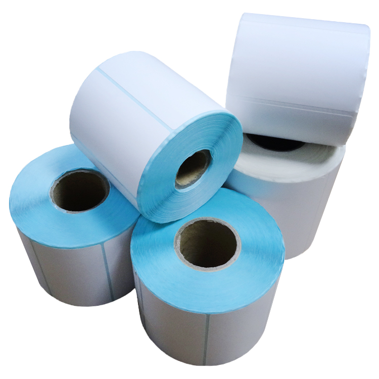 Custom Packaging Labels Blue Sticker Label Paper 100x75mm 500 Pcs/rolls