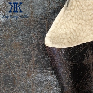 Tissu en daim nubuck poli, tissu en sherpa polaire collé / Tissu pour bottes plates en daim pour femmes / Tissu pour canapés inclinables en daim - Product Image 5