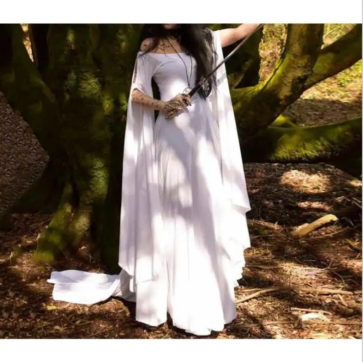 Vestido de encaje de Pixie Medieval de verano, traje Tribal bohemio gitano de talla grande