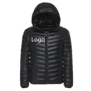 JACKETOWN Luce degli uomini di Alta Qualità Verso Il Basso Giacca Con Cappuccio Antivento Ultralight Uomini delle Feather Down Jacket