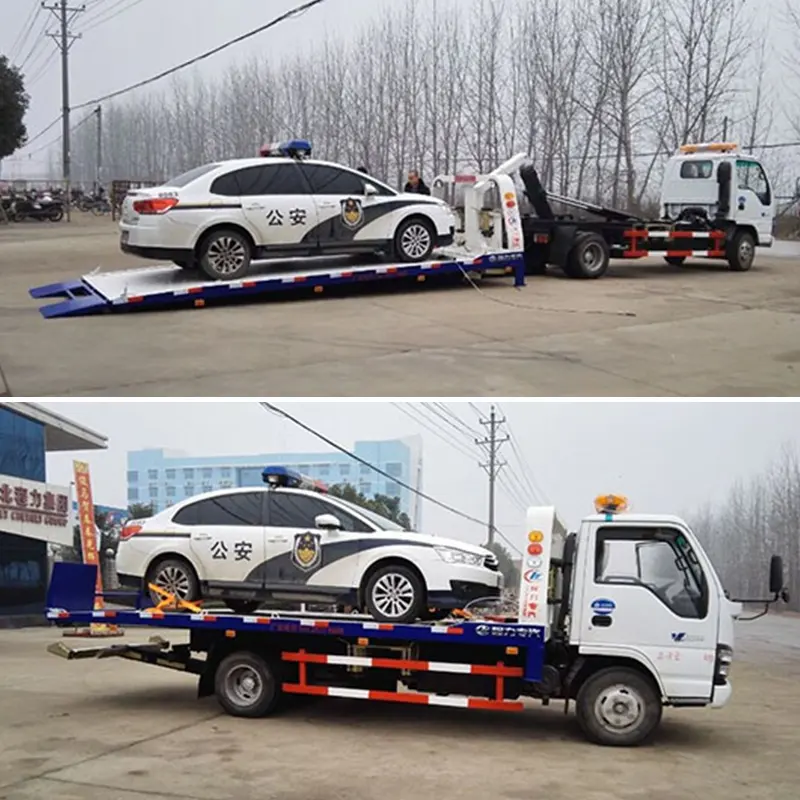 3 ton car recovery 0 degree flat bed tow truck for sale