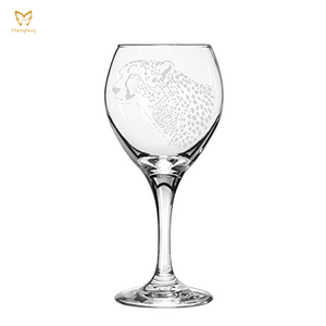Cheetah vino vidrio-10,8 oz Animal grabado de vidrio para Bar y comedor-hecho a mano gato guepardo grabado de vidrio para beber - Product Image 1