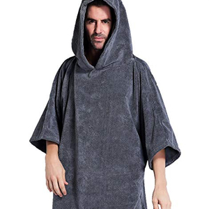 <span class=keywords><strong>Poncho</strong></span> à capuche <span class=keywords><strong>en</strong></span> tissu éponge microfibre pour adulte - Product Image 2