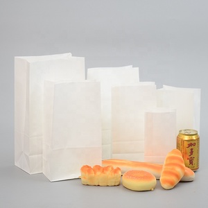 Vlakte Bruin Kraftpapier Voedsel Zak Zonder Handvat