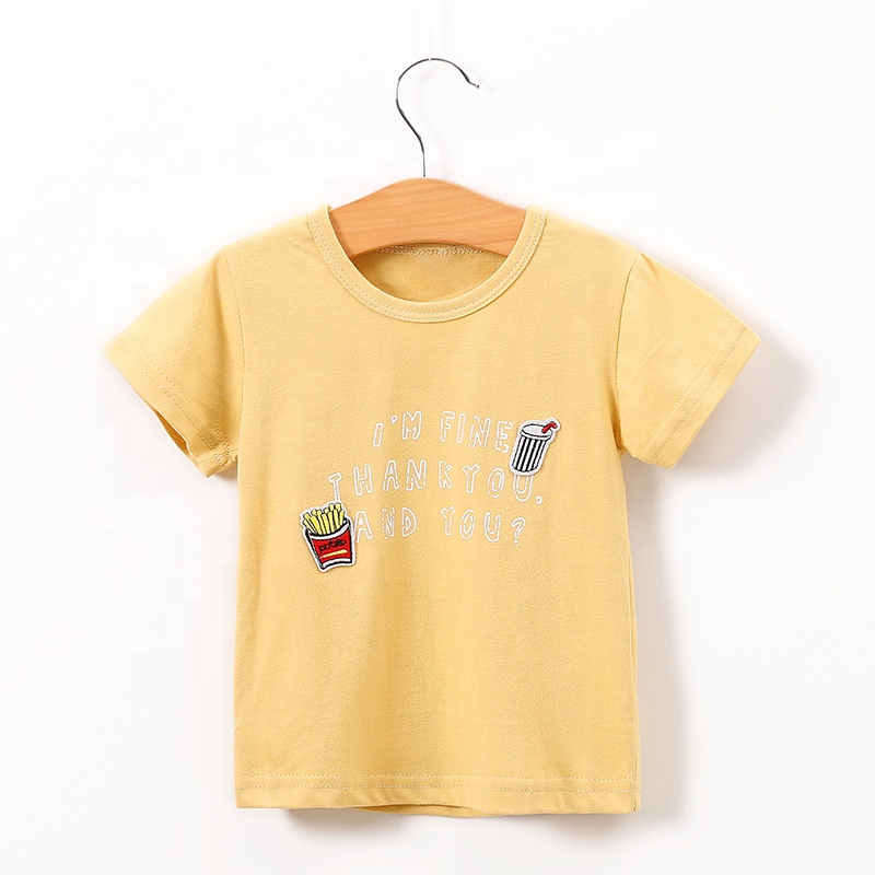 Лидер продаж, футболка для новорожденных, летняя детская футболка с круглым вырезом и животным дизайном, оптовая продажа детских футболок с короткими рукавами