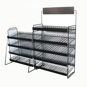 Metall-Dip-Pulver-Dosen-Displayständer, freistehende Bodenständer für Nagellack-Dip-Pulver-Dosen mit Flaggen und Bannern - Product Image 4