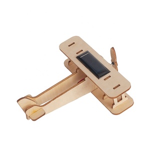 Holz spielzeug Kinder pädagogische Solar flugzeug Spielzeug - Product Image 5