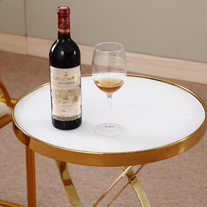 Moderne or couleur <span class=keywords><strong>salon</strong></span> meubles blanc naturel <span class=keywords><strong>coin</strong></span> de <span class=keywords><strong>table</strong></span> en marbre - Product Image 3