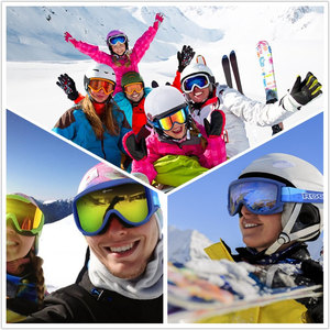 Rockbros occhiali da sci antiappannamento a doppio strato uomo donna proteggi occhiali da <span class=keywords><strong>Snowboard</strong></span> UV sport da arrampicata su ghiaccio occhiali da sole per lo sci