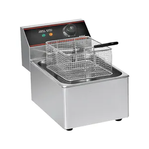 6L eléctrico freidora comercial Mesa restaurante freír tanque cesta Scoop