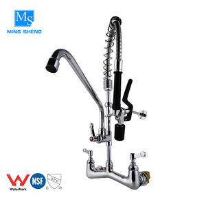 Chrome tratamiento dos manejar montaje en pared sus 304 profesional restaurante grifo de cocina con saque <span class=keywords><strong>aerosol</strong></span> - Product Image 1