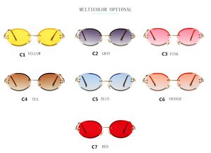 Jaspeer nuevo diseño de moda OEM diseñador de las señoras ovalada pequeña gafas de sol con montura gafas de sol - Product Image 4