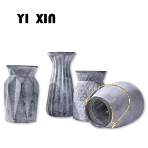 Europe Simple Creative Gradient <strong>Red</strong> Tabletop Frost Spray Glass <strong>Vase</strong> Art Deco Style Handcrafted Crystal <strong>Vase</strong> - Product Image 4