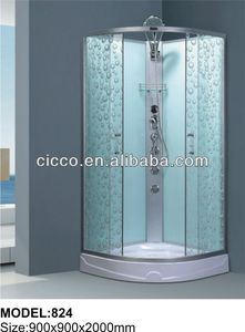 Más simple económico templado vidrio Aqua portátil <span class=keywords><strong>hidromasaje</strong></span> función sin techo ducha cabina de ducha - Product Image 3