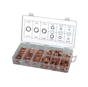 Lot de 300 pièces de joints d'étanchéité en <span class=keywords><strong>cuivre</strong></span> M5-M36 pour le commerce transfrontalier / Ensemble combiné de rondelles d'étanchéité - Product Image 1