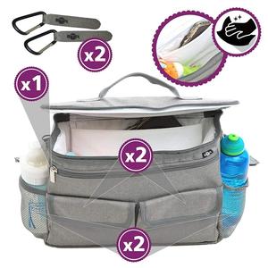 2019 <span class=keywords><strong>Amazon</strong></span> Venta caliente cochecito de bebé organizador mamá bolso <span class=keywords><strong>bolsa</strong></span> de pañales - Product Image 1