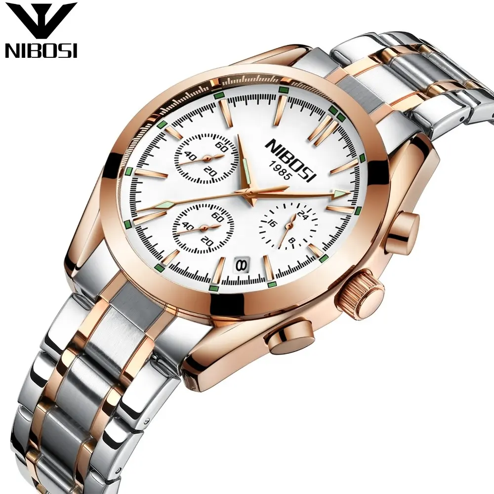 Nibosi 2310 Gratis Verzending Mannen Horloges Top Brand Luxe Fashion Business Quartz Horloge Mannen Sport Metal Waterdicht Horloges
