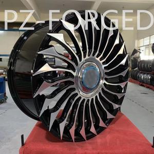Pengzhen caliente brillo negro con cara de la máquina 5x120 20 21 22 pulgadas ruedas forjadas llantas para <span class=keywords><strong>land</strong></span> <span class=keywords><strong>rover</strong></span> Range <span class=keywords><strong>Rover</strong></span> - Product Image 3
