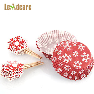 Casa de Navidad hecho <span class=keywords><strong>a</strong></span> mano Muffin <span class=keywords><strong>torta</strong></span> imprimir tazas de papel Cakecup - Product Image 3