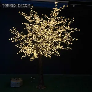 TOPREX सजावट जापानी निविड़ अंधकार आउटडोर क्रिसमस कृत्रिम चेरी खिलना पेड़ रोशनी का नेतृत्व किया