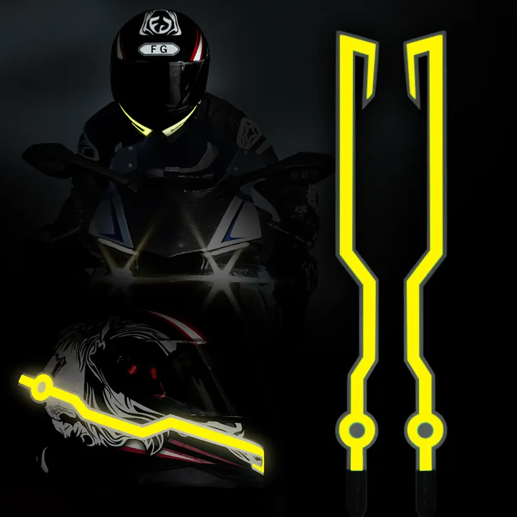 Casque de moto à led, haute luminosité, couleur jaune, casque de sécurité, nouvelle collection