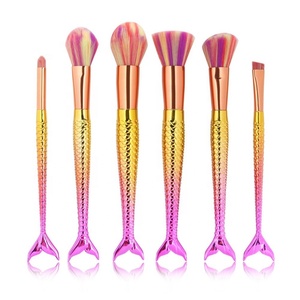 Mejor la venta de 6 unids de cola de pescado de <span class=keywords><strong>maquillaje</strong></span> cepillo conjunto de herramientas para el <span class=keywords><strong>maquillaje</strong></span> de la cara - Product Image 6