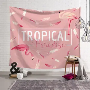 G & D Hewan Lucu Flamingo Gaya Modern Dekorasi Rumah Wall Hanging Permadani