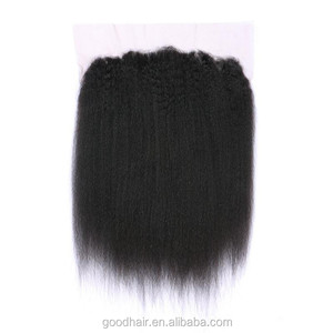 Alibaba más vendidos Kinky straight LACE frontal compra a granel de China transparente frontal del cordón del pelo brasileño - Product Image 1