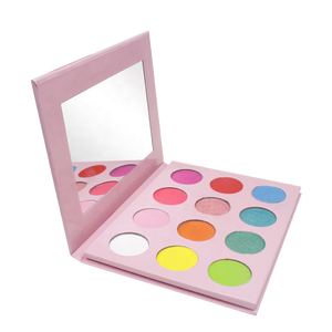 <span class=keywords><strong>Palette</strong></span> d'ombres à paupières végétaliennes de marque privée personnalisable sous forme de poudre au fini métallisé et miroitant - Product Image 5