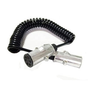 Conectores de Cableado para Remolque de 7 Pines y 12 V con Cables Retráctiles, Cableado Eléctrico de Iluminación, Conector Metálico ISO1185 - Product Image 1