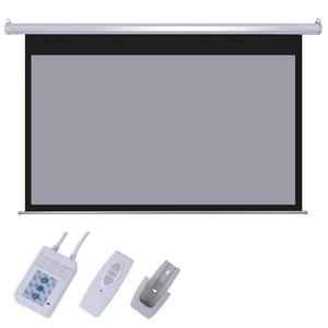 180 pouce 16:9 motorisé glisser vers le bas automatique télécommande <span class=keywords><strong>home</strong></span> cinéma mat <span class=keywords><strong>blanc</strong></span> mur écran de projection de montage - Product Image 1