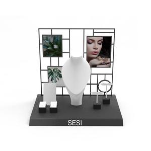 <span class=keywords><strong>SESI</strong></span> earrings for jewelry ring necklace display stand with lacquer painting - Product Image 5