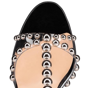 Ultime Open Toe Tacco Alto <span class=keywords><strong>Sandali</strong></span> Chiari con Borchie - Product Image 4