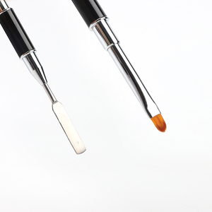 Doble cabeza profesional 2 in1 metal espátula herramienta del dedo para polygel <span class=keywords><strong>arte</strong></span> de uñas cepillo - Product Image 3