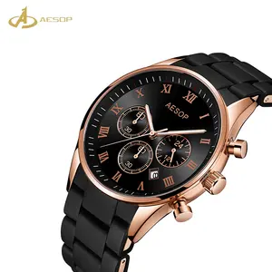 Aesop Quartz Horloge Minerale Spiegel Multifunctionele Wijzerplaat Waterdicht Aanpasbare Logo Automatische Quartz Horloge