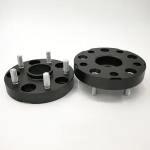 Espaciador de rueda de aluminio centrado en el cubo, negro, 25mm, 5x114,3, 56,1mm, CB 12x1,25, tacos compatibles con impreza WRX STI WRX