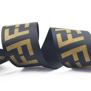 100% poliéster logotipo personalizado 2 pulgadas impresión de la marca tejer grogrén (ligamento tafetán cinta - Product Image 1