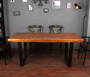 Cuisine chambre utilisé meubles récupérés bois exotique table à manger - Product Image 4