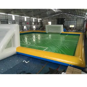 Inflatable Soap Water Soccer Field Pitch Football Arena With Floor for Sale