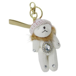 8 cm <span class=keywords><strong>Rosa</strong></span> oso de peluche clave cadena con arco iris - Product Image 1