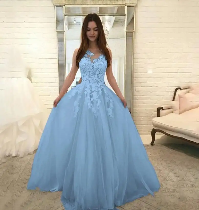 Thổ Nhĩ Kỳ Istanbul Tùy Chỉnh Màu Xanh Công Chúa Người Phụ Nữ Dresses Cho Prom