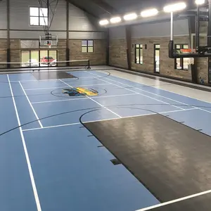 Enclavamiento modular plástico utilizado deporte corte superficie interior de la cancha de baloncesto sintética