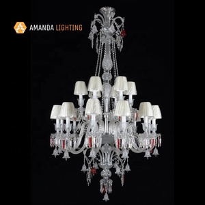 Lámpara de araña barroca Vintage <span class=keywords><strong>Bacarat</strong></span>, iluminación de cristal para decoración de centro de mesa de boda - Product Image 1