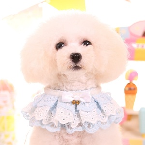 Heyripet Venta caliente Amazon popular hermosa princesa de encaje estilo diseño <span class=keywords><strong>lindo</strong></span> collar para perro mascota gato bandana - Product Image 2