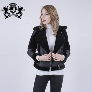 Alta calidad personalizado personalizar alta calidad negro de piel de <span class=keywords><strong>oveja</strong></span> de abrigo de piel - Product Image 2