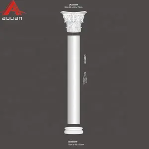 LC1055W griego blanco pilares columnas de plástico estilo romano columna para Material de construcción