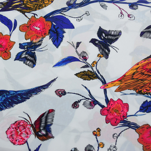 Skygen 100% coton biologique plaine armure souple personnalisée fleur oiseau <span class=keywords><strong>papillon</strong></span> imprimé tapisserie d'ameublement tissu - Product Image 2